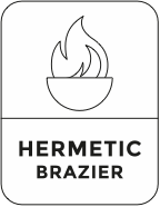 Características Brasero de hierro fundido hermético - BI-FIRE MID - Klover